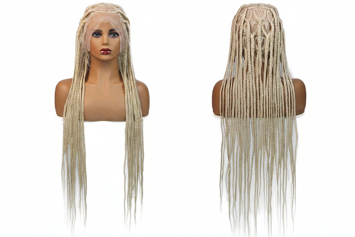 36'' Heart Braids Wig Synthetic Full Lace Braided Wig Knotless Box - OSASCO