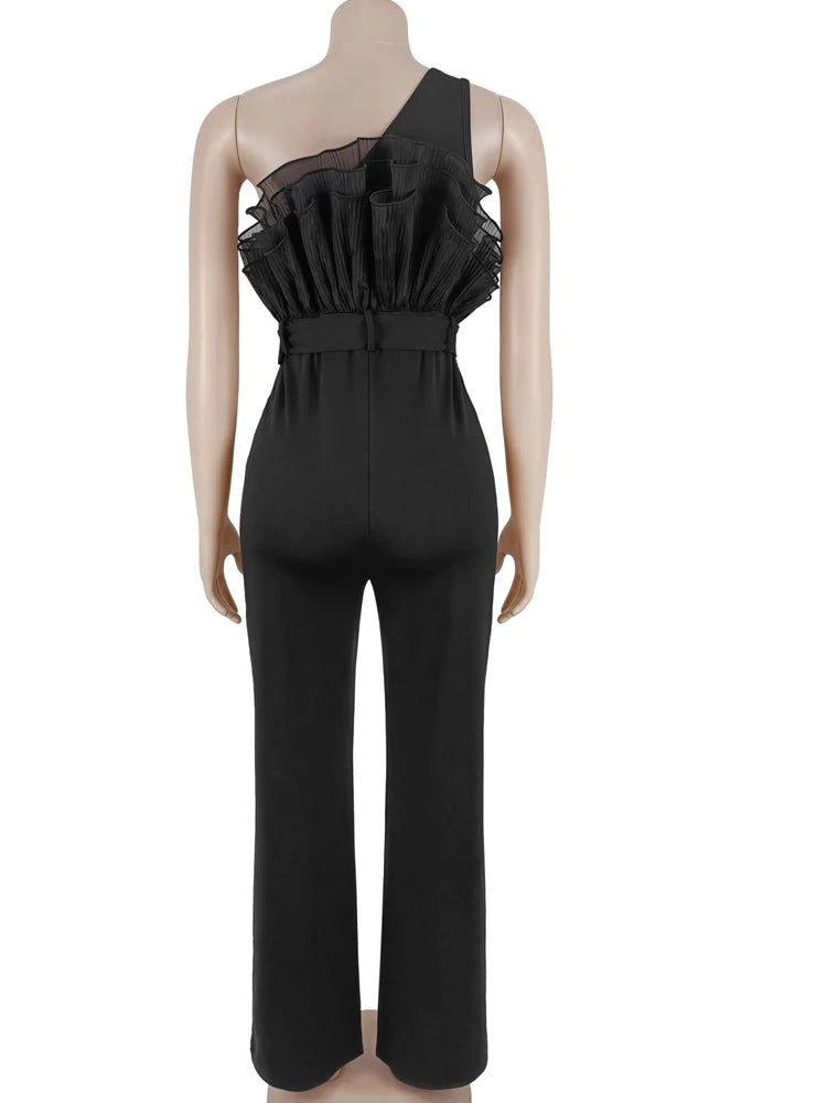 Women's Floral Cross-Neck Halter Jumpsuit
