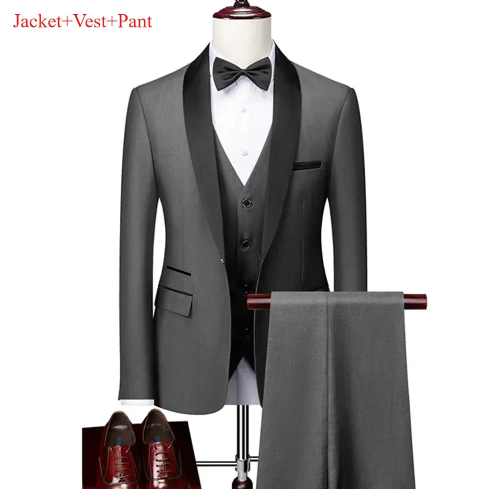 Men's Black 3-Piece Suit Set — product view