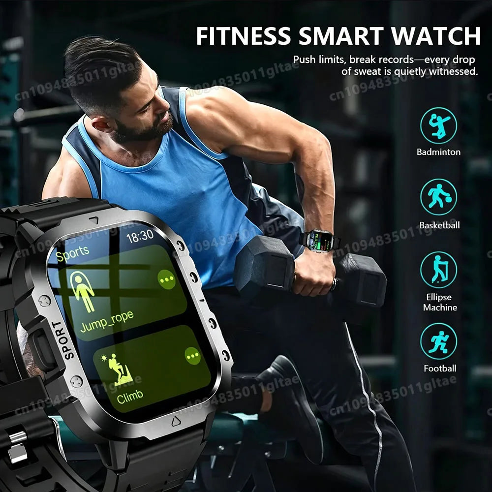 Outdoor 1.83-Inch Calling Smartwatch with Flashlight