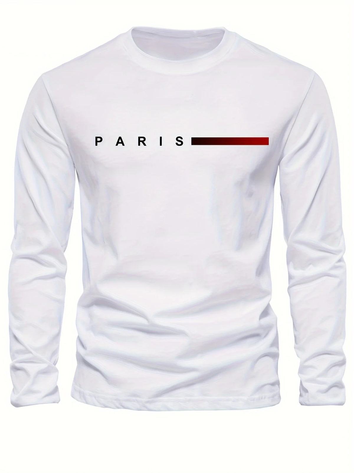Men's Letter Print Long-Sleeve Casual T-Shirt
