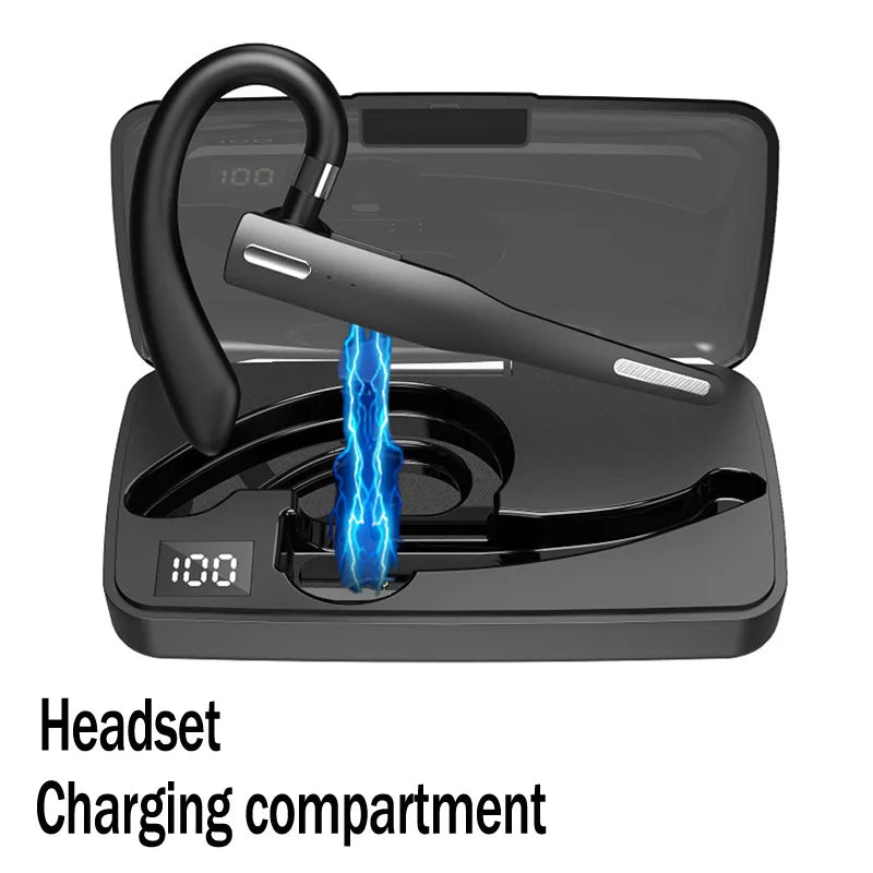 Single-Ear Bluetooth Business Headset with Charging Case