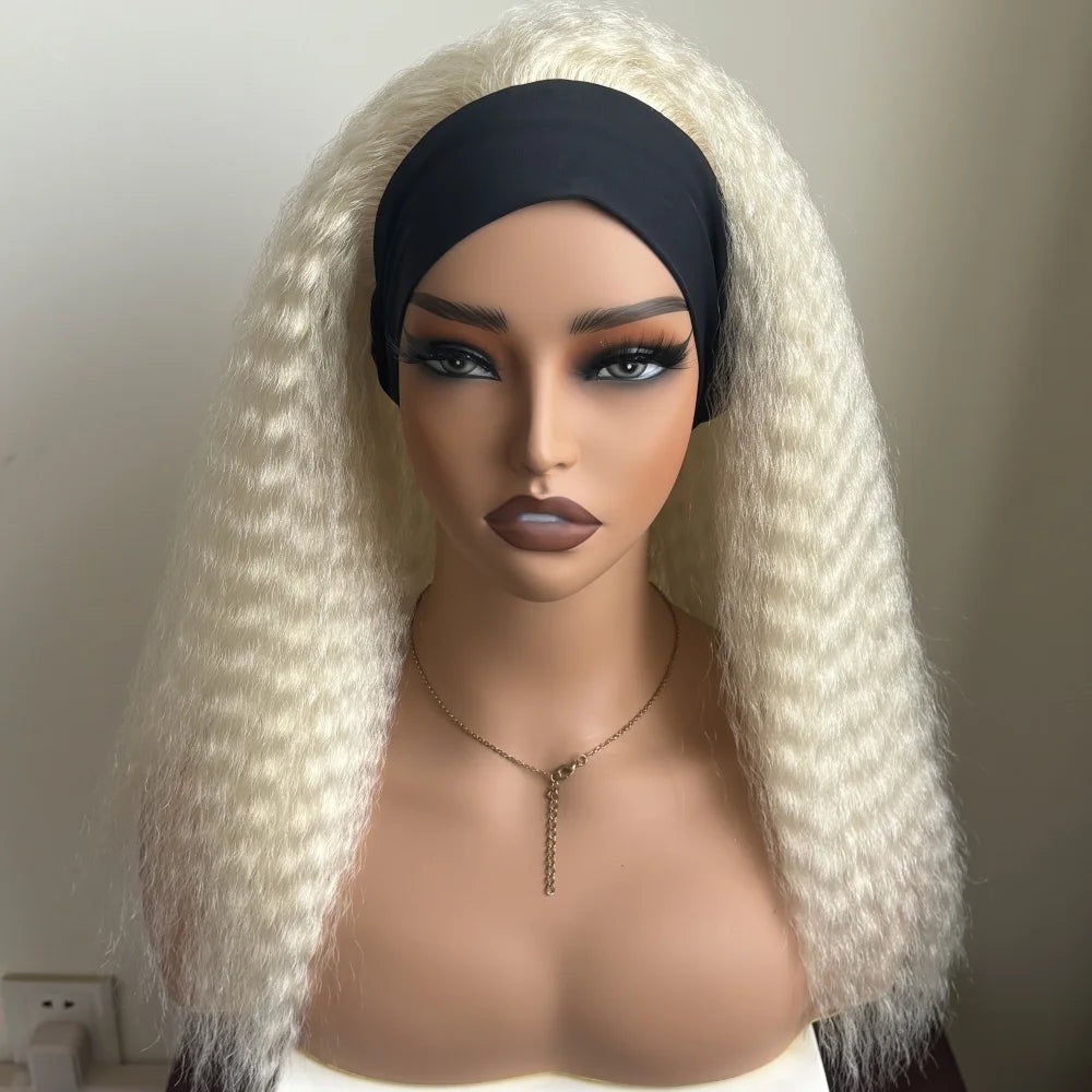 Short Kinky Straight Synthetic Wig High Puff Synthetic Hair Wig Afro - OSASCO