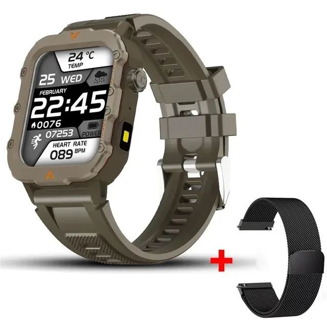 Outdoor 1.73-Inch Smartwatch with Flashlight