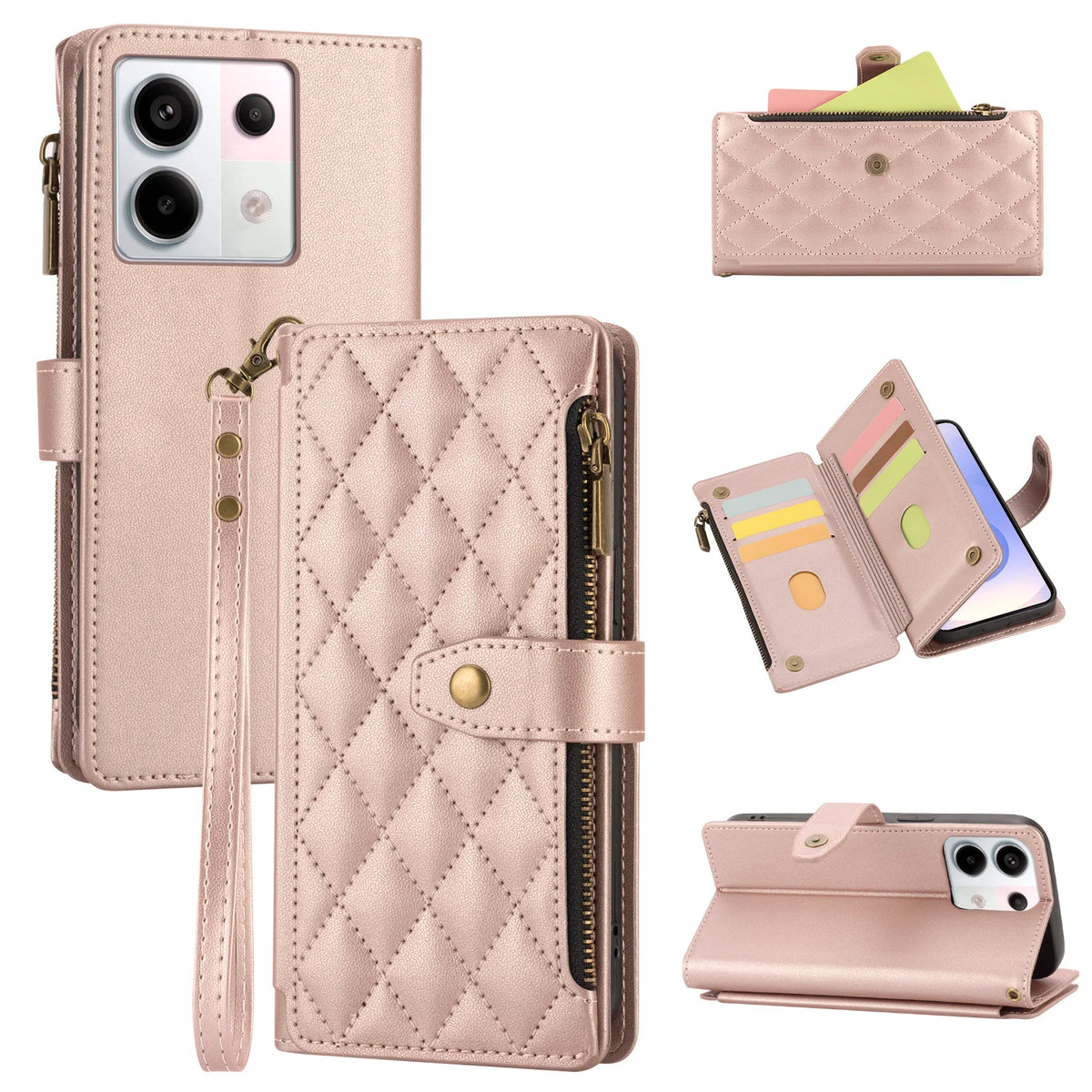 Multi-Card Flip Wallet Phone Case for Redmi Note 9S, Redmi Note 9 Pro, Redmi Note 8, Redmi Note 8 Pro, Redmi Note 11 4G, Redmi Note 12S, Redmi Note 11S, Redmi Note 11 Pro, Redmi Note 10 4G, Redmi Note 10 5G, Redmi Note 9 4G & More Models