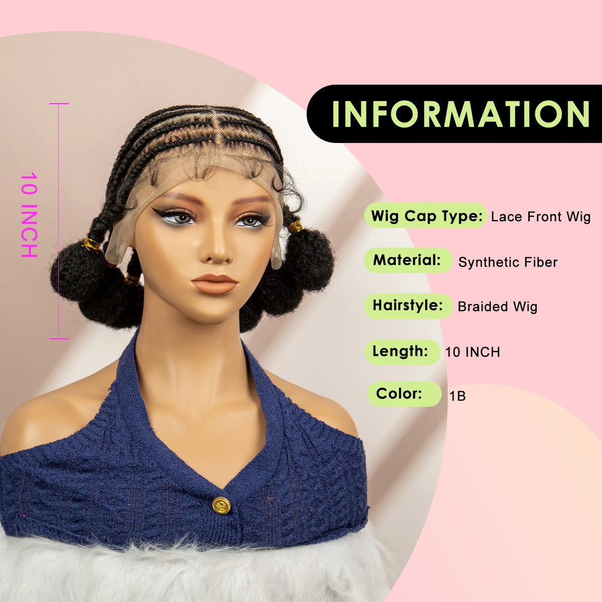 Women's Bantu Braided Wig — product view