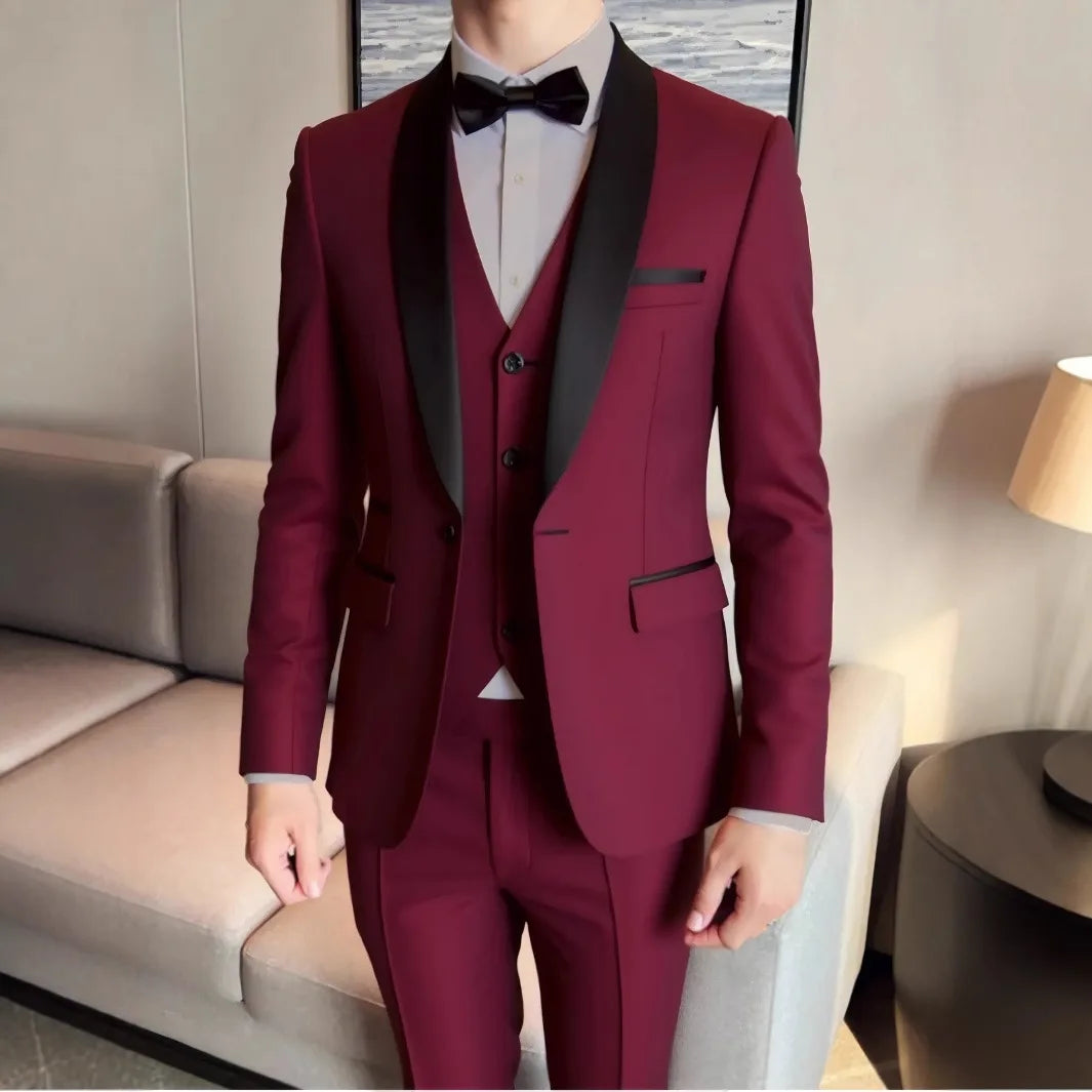Men's Three-Piece Wedding Suit