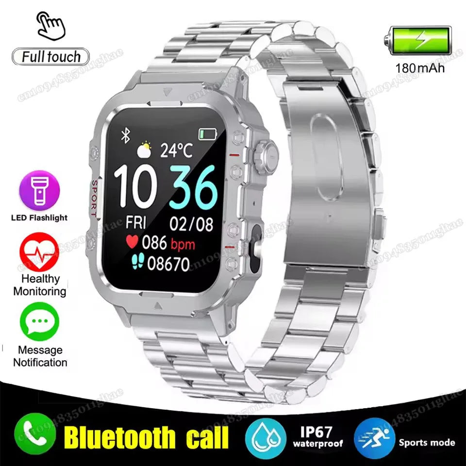 Outdoor 1.71-Inch Calling Smartwatch with Flashlight