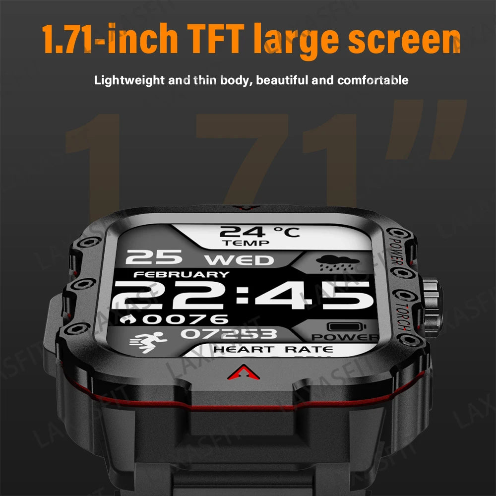 Outdoor 1.44-Inch Calling Smartwatch with Flashlight
