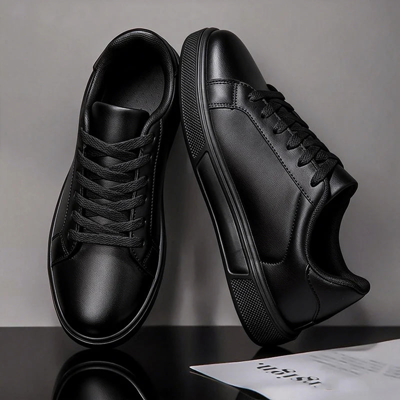 White PU Business Casual Sneakers — product view