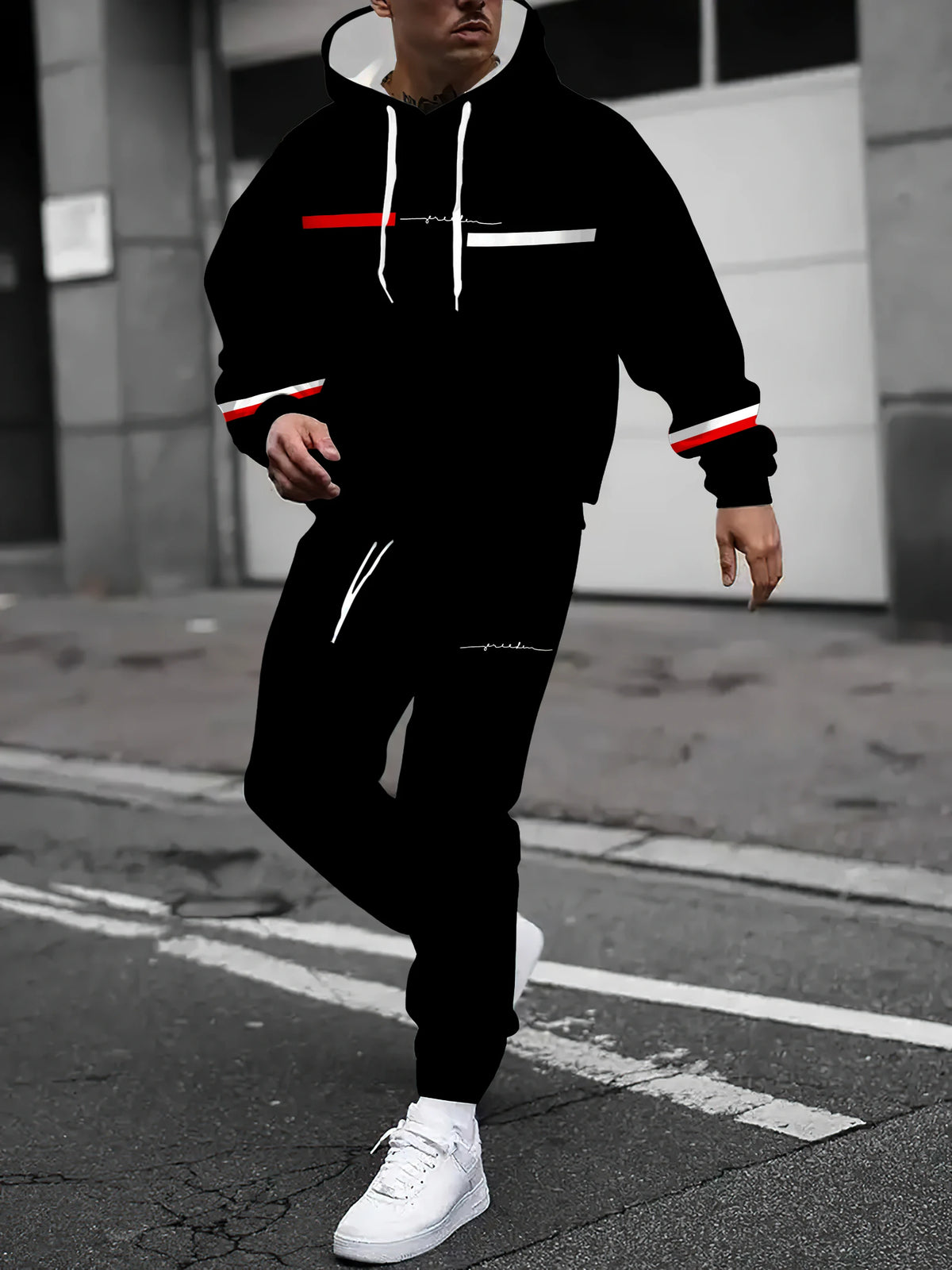 Men's Graphic Print Crew-Neck Sweatshirt