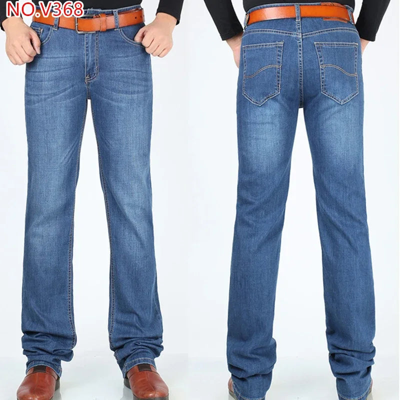 Men's Blue Slim Fit Stretch Denim Jeans — product view