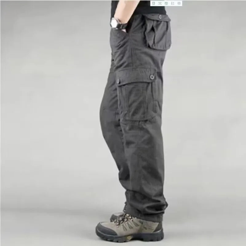 Men's Tactical Cargo Pants - Multi-Pocket Cotton Camouflage for Work & Outdoor Wear — product view