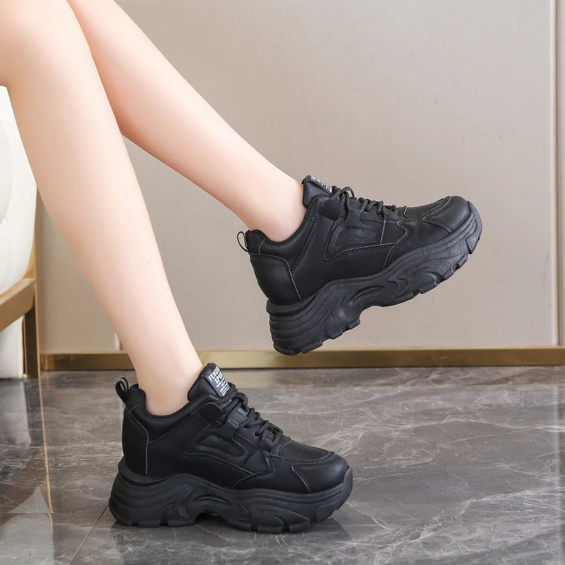 Women's Lace-Up Platform Sneakers — product view