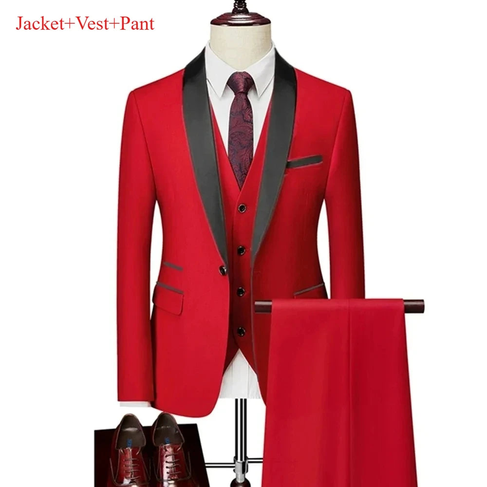 Men's Black 3-Piece Suit Set — product view