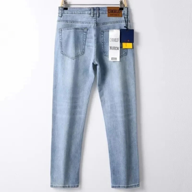 Men's Blue Slim Fit Stretch Denim Jeans — product view