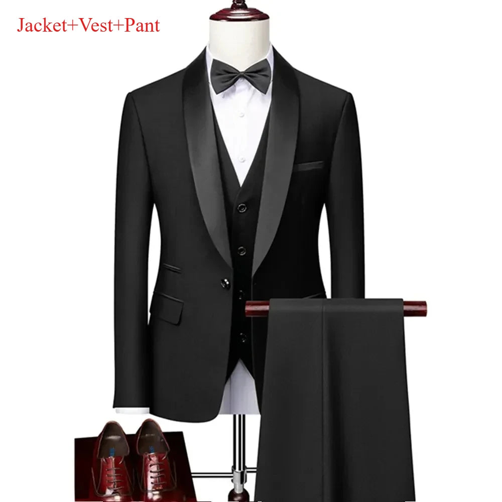 Men's Black 3-Piece Suit Set — product view