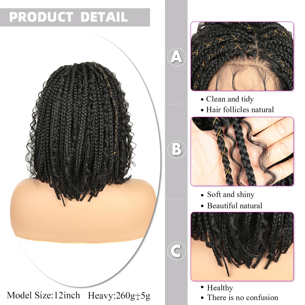 Women's Box Braided Synthetic Wig — product view