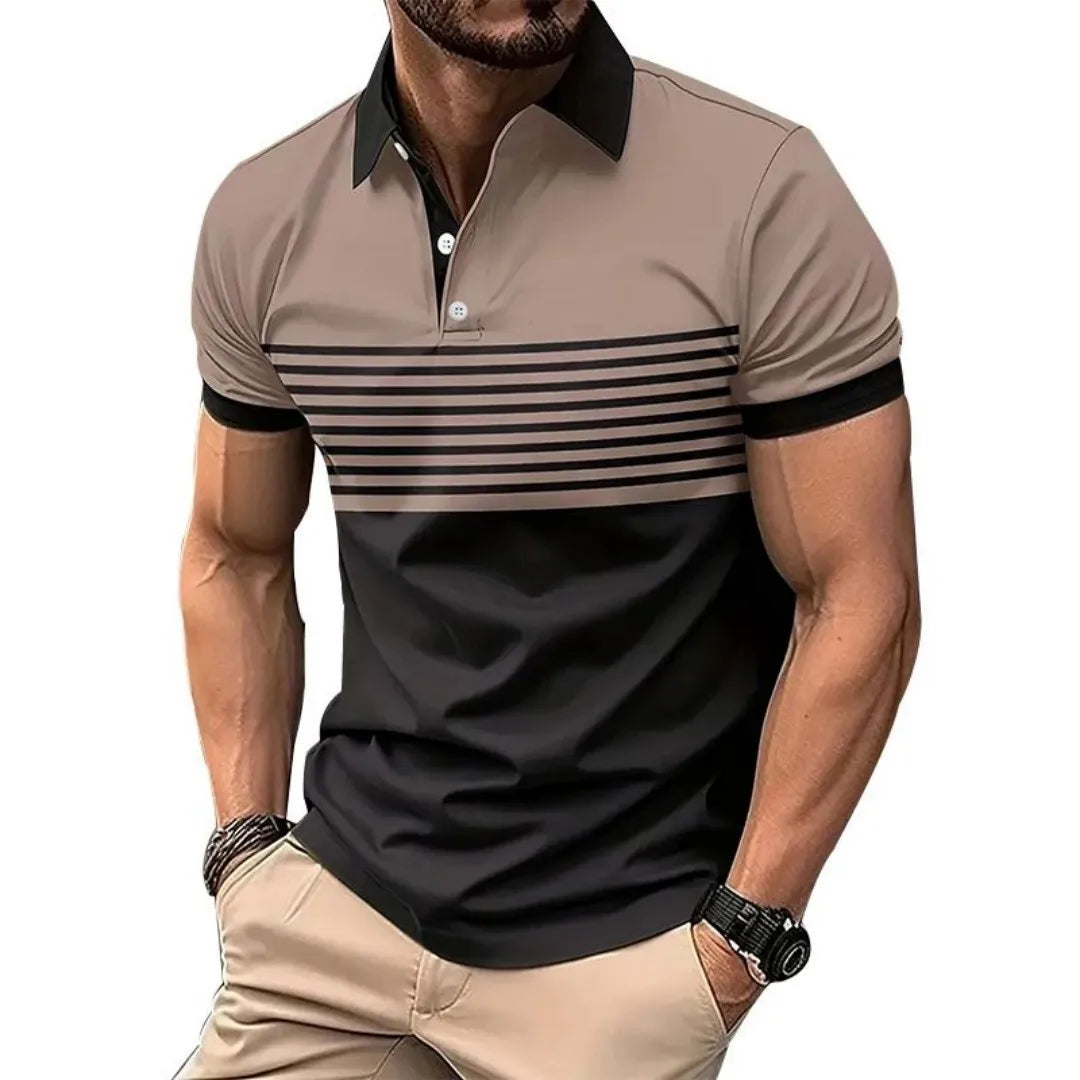 Men's Striped Polo Shirt