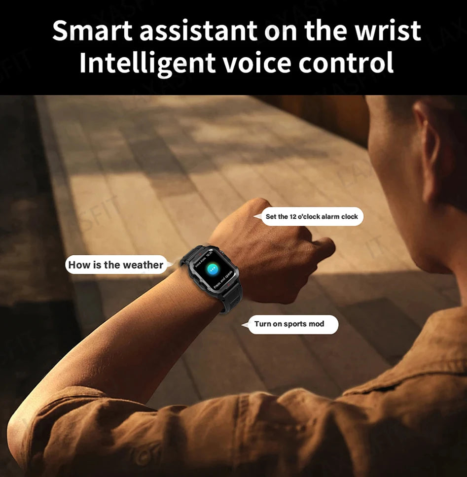 Outdoor 1.44-Inch Calling Smartwatch with Flashlight