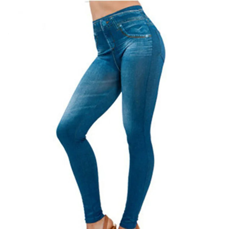 Women's Stretch Denim-Look Leggings — product view