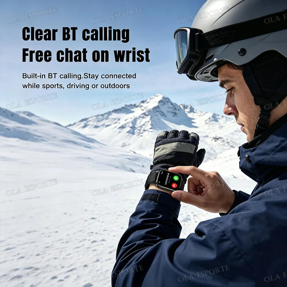 Outdoor 1.73-Inch Calling Smartwatch with Flashlight