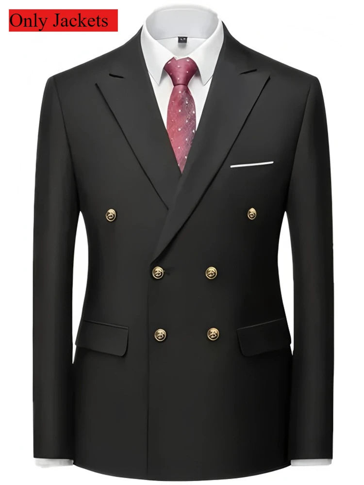 Men's Slim-Fit Double-Breasted Suit Set — product view