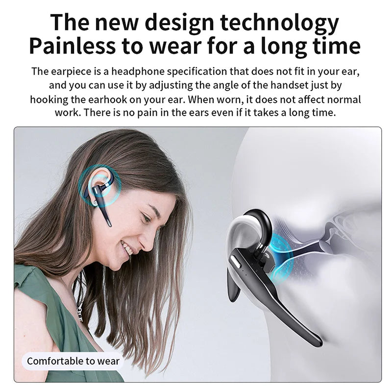Single-Ear Bluetooth Business Headset with Charging Case