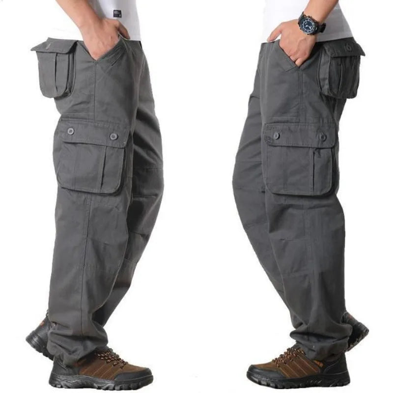 Men's Tactical Cargo Pants - Multi-Pocket Cotton Camouflage for Work & Outdoor Wear — product view