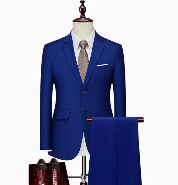 Men's Business Casual Two-Piece Suit