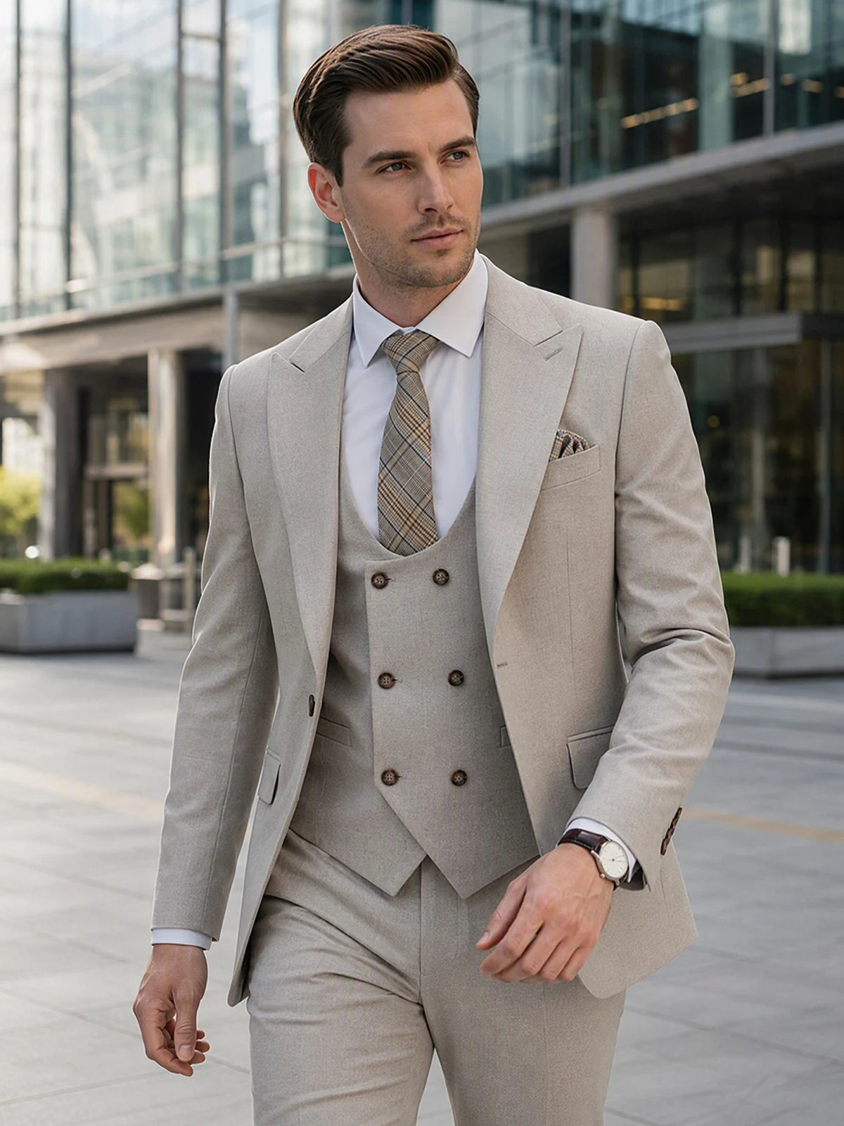 Men's 3-Piece Slim Fit Suit Set — product view