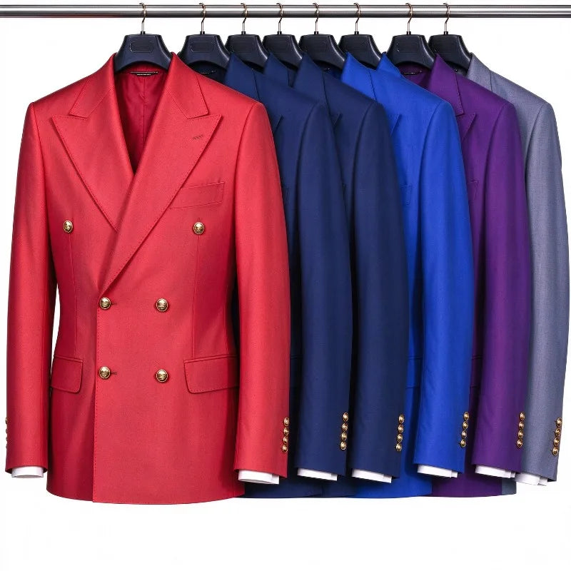 Men's Peak-Lapel Suit with Gold-Tone Buttons