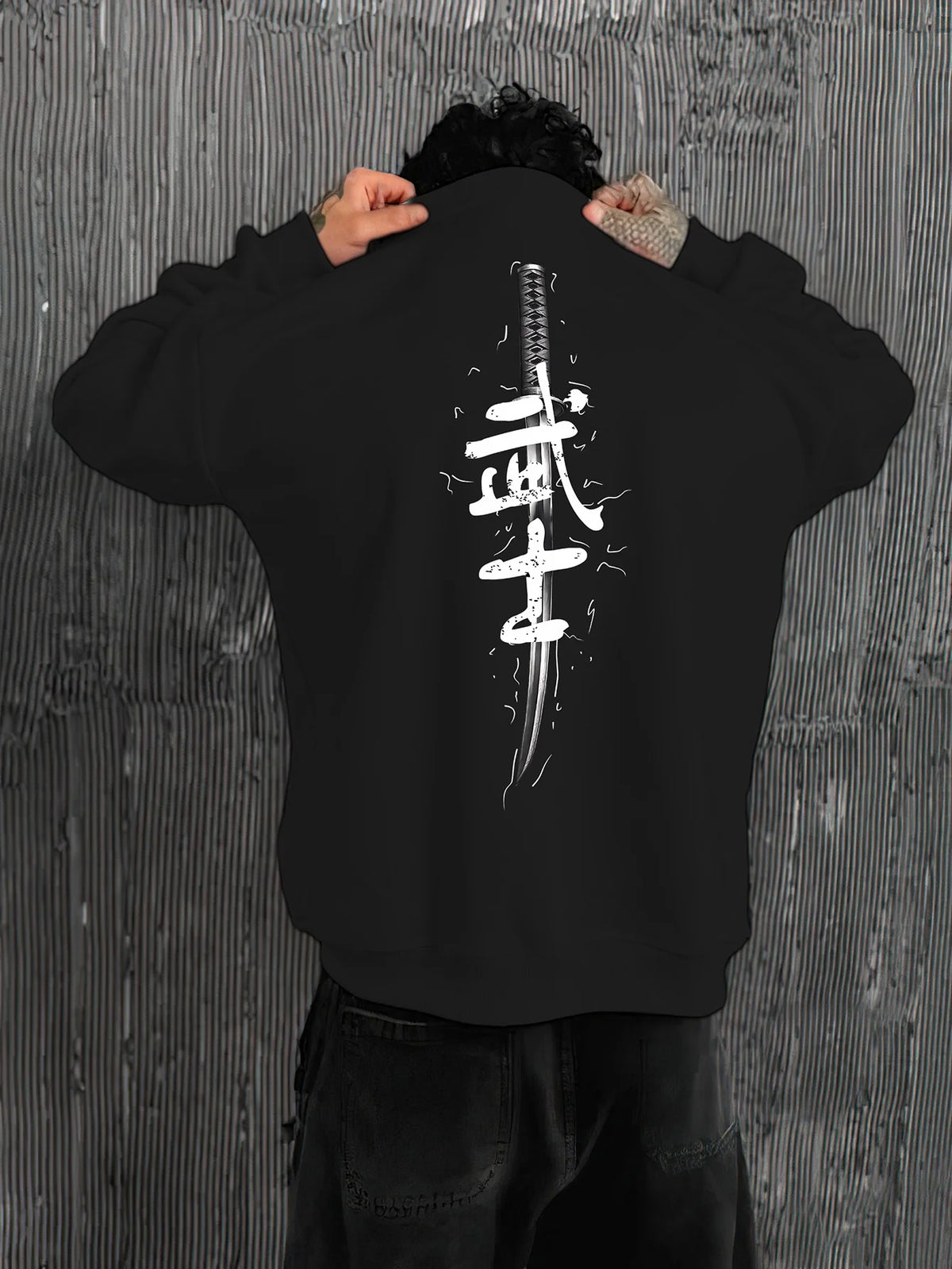 Men's Letter Print Crew-Neck Sweatshirt