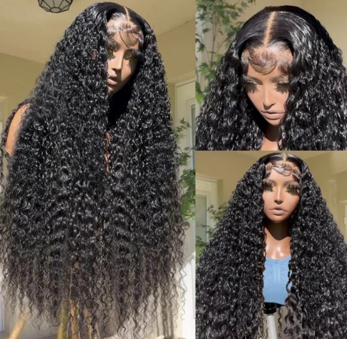Jerry Curly HD Full Lace Frontal 13x4x1 Wig Preplucked with Baby Hair - OSASCO