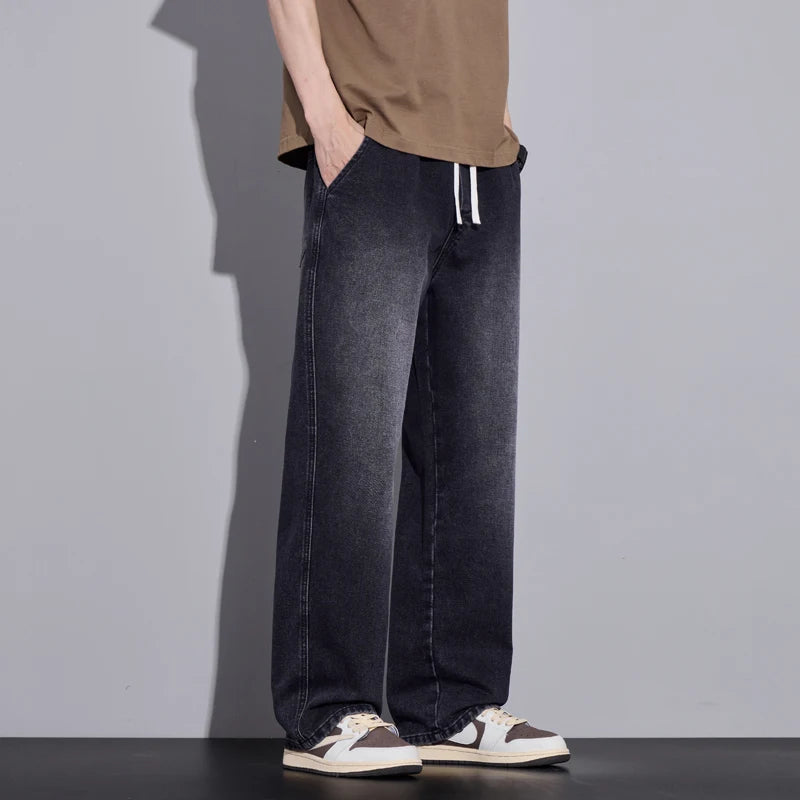 Men's Wide-Leg Stretch Denim Jeans — product view