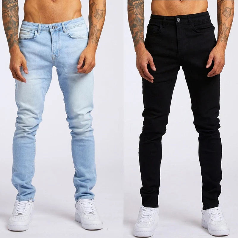 Men's Wide-Leg Stretch Denim Jeans — product view