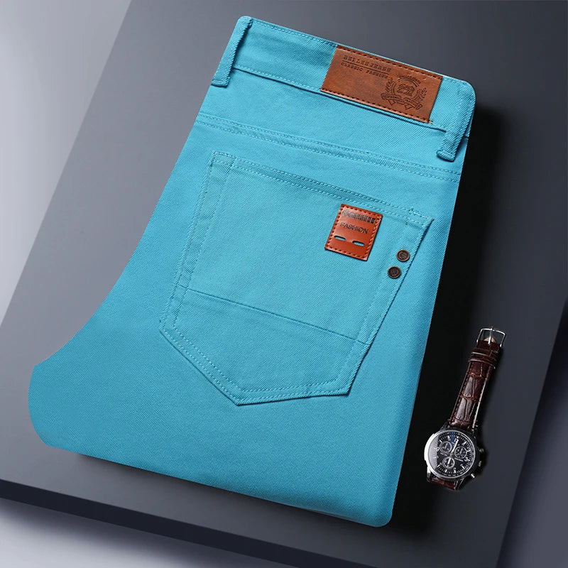 Men's Straight-Leg Stretch Denim Jeans — product view