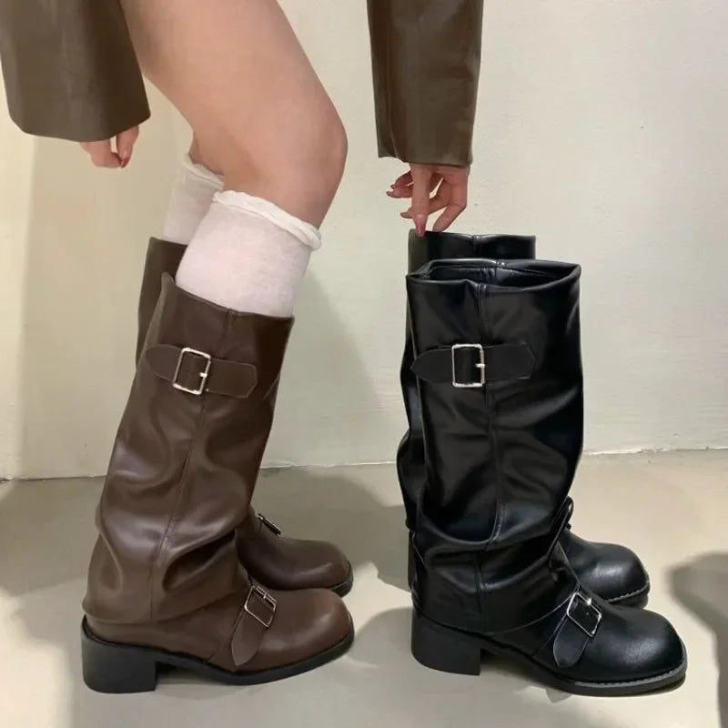 Women's Chunky-Heel Platform Boots — product view