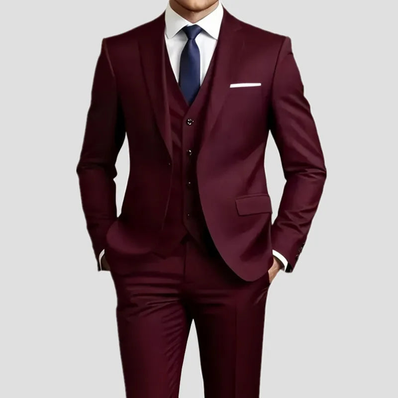 Men's Black Slim-Fit Suit Set — product view
