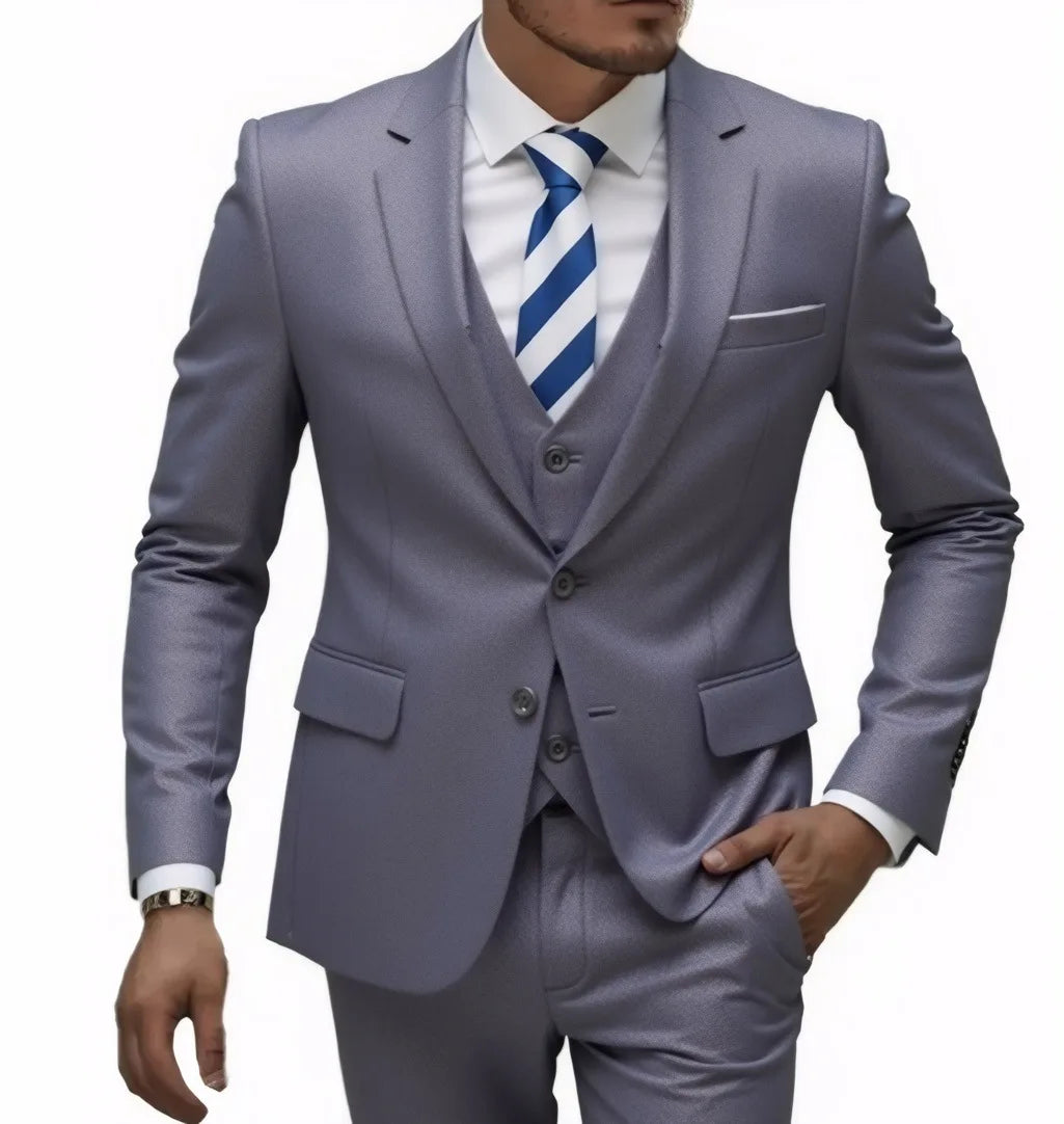 Men's Two-Button Three-Piece Suit