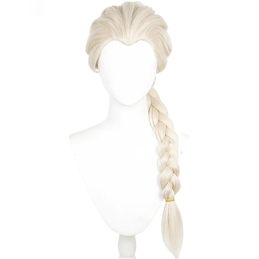 24inch Light Blonde Single Braid Wig, Elegant Braided Synthetic Hair - OSASCO