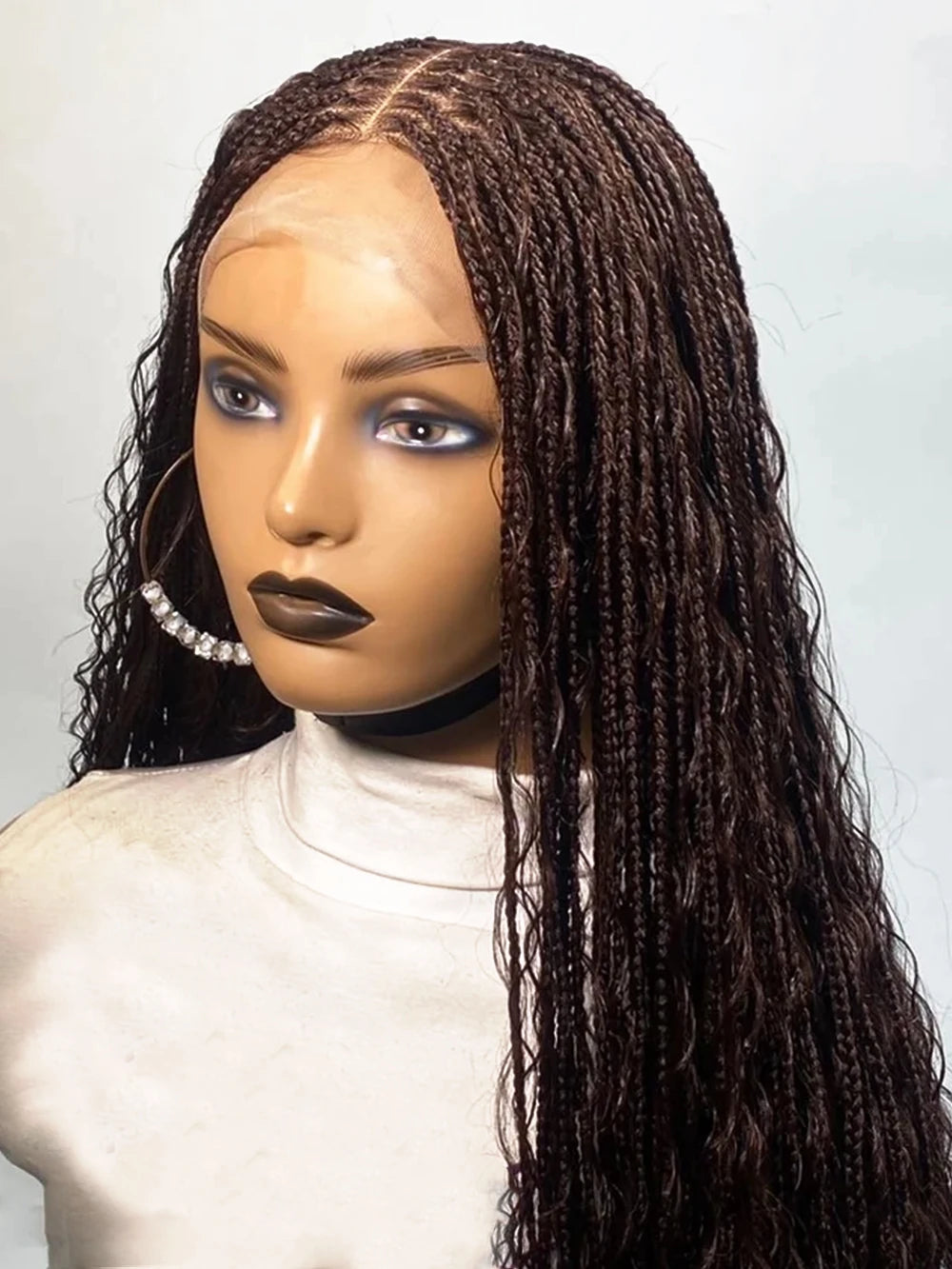 Boho Ombre Honey Blonde Full Lace Wig HD Lace Braided Twist Wig Updo - OSASCO