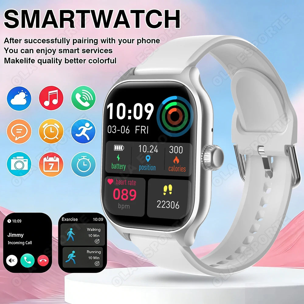 Outdoor 2.01-Inch Calling Smartwatch with Sleep Features