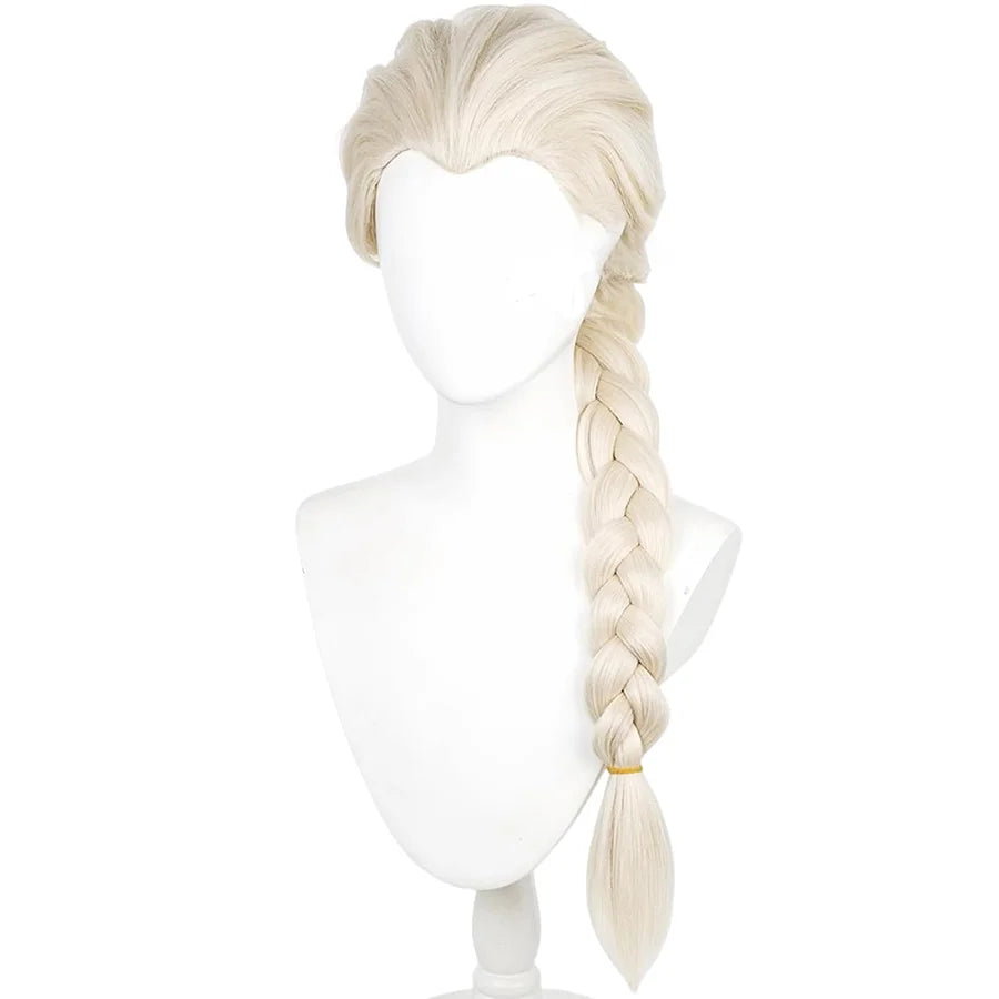 24inch Light Blonde Single Braid Wig, Elegant Braided Synthetic Hair - OSASCO