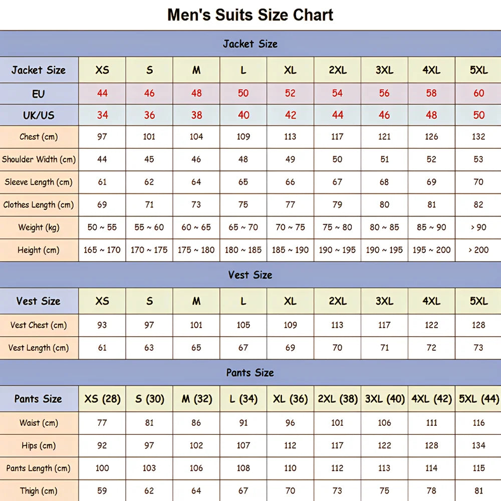 Men's Gold Peak-Lapel Three-Piece Suit Set — product view