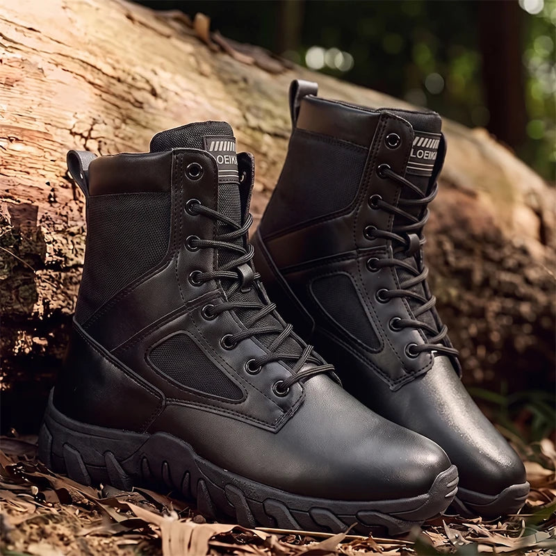 Men's Canvas-Lined Lace-Up Casual Boots