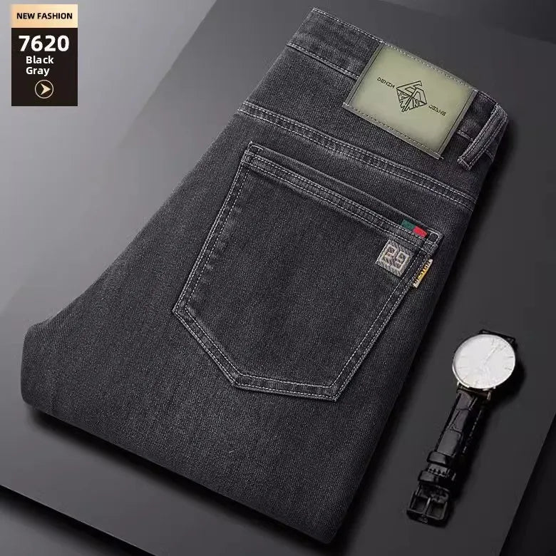 Men's Cotton Stretch Straight-Leg Jeans — product view