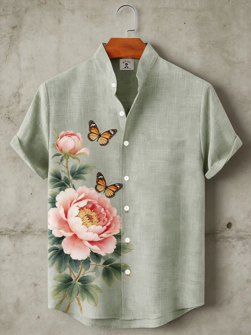 Men's Graphic Print Short-Sleeve Casual Shirt