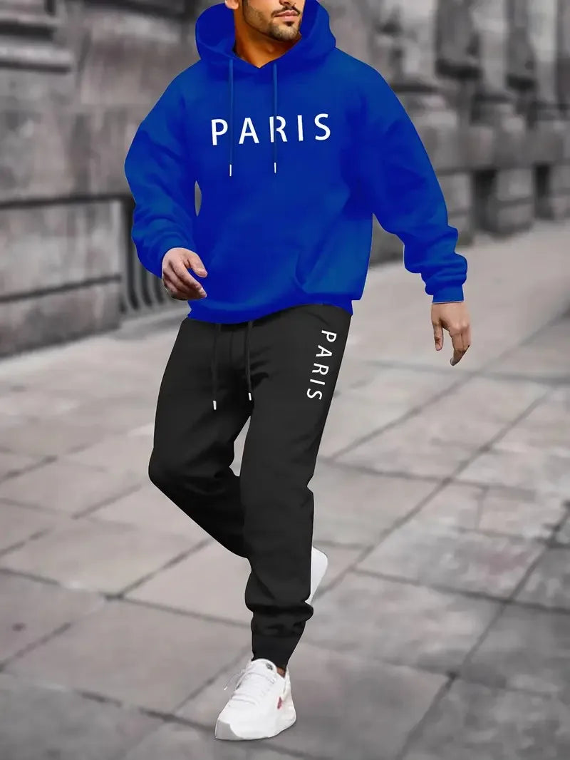 Men's Graphic Print Casual Outfit Set