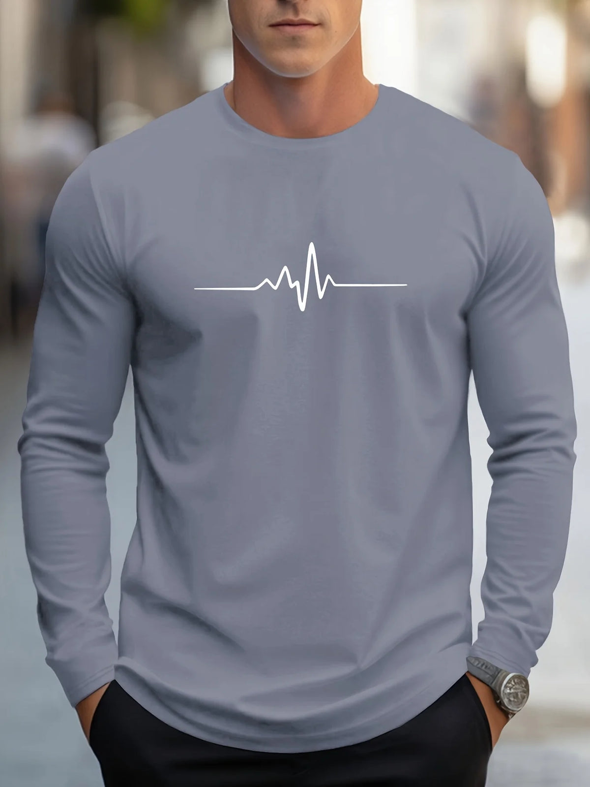 Men's Long-Sleeve Casual T-Shirt
